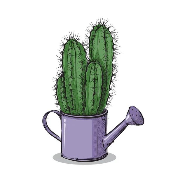 Vector draving van cactus. Sketchstyle — Stockvector