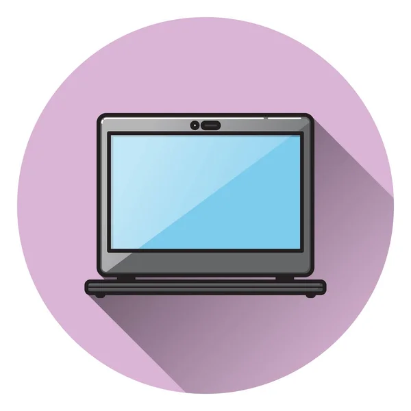 Cartoon-Laptop-Figur. Vektorillustration — Stockvektor