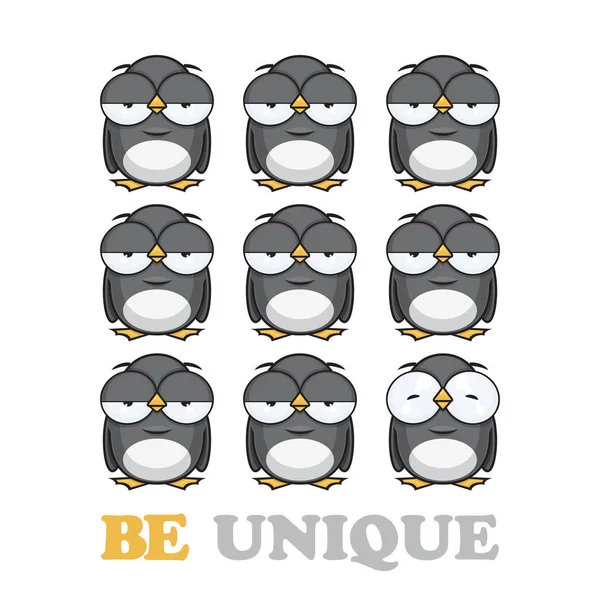 Vectorillustratie van cartoon Penguin. — Stockvector