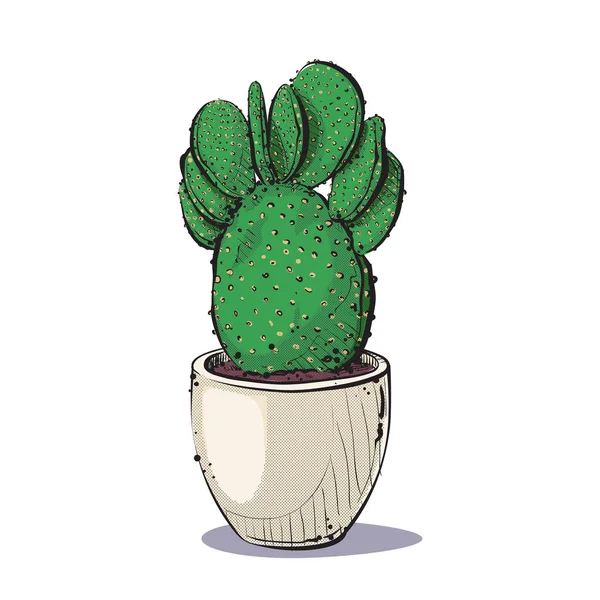 Vector draving de cactus. Estilo de boceto — Vector de stock