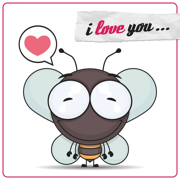 Illustration vectorielle de l'abeille de dessin animé. — Image vectorielle