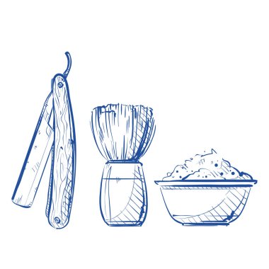 Eskiz tarzı aksesuar. Vektör.