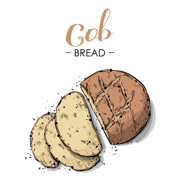 COB brood tekening. Schets stijl. Vector. — Stockvector