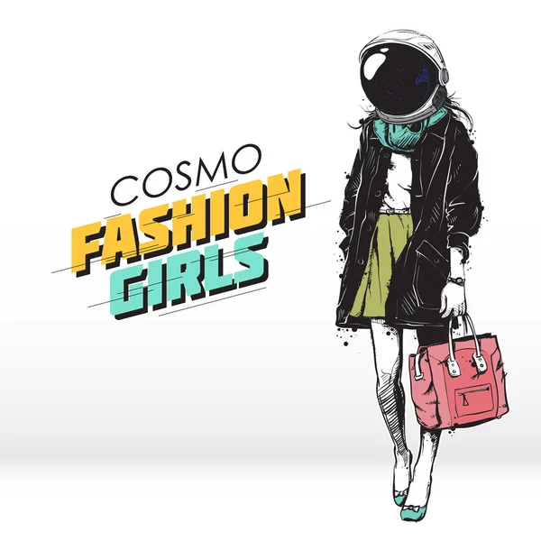 Ilustração de moda Cosmo. Colecção vetorial . — Vetor de Stock