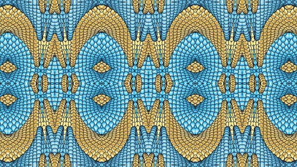 Gold Blue Abstract Symmetric Achtergronden Van Computergraphics Kan Worden Gebruikt — Stockfoto