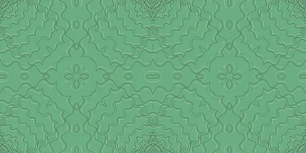 Green Abstract Symmetric Background Computer Graphics Can Used Design Textiles — Stock Photo, Image