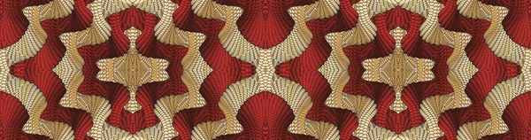 Золотой Красный Абстрактные Симметричный Фон Компьютерной Графики Использован Дизайне Текстиля — стоковое фото