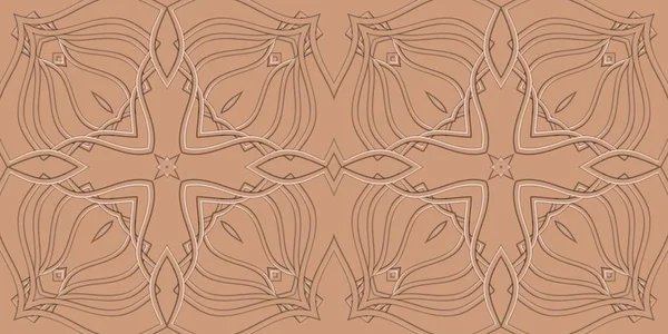 橙色的抽象对称背景是计算机图形学 可用于纺织品设计 印刷行业 各种设计项目 — 图库照片