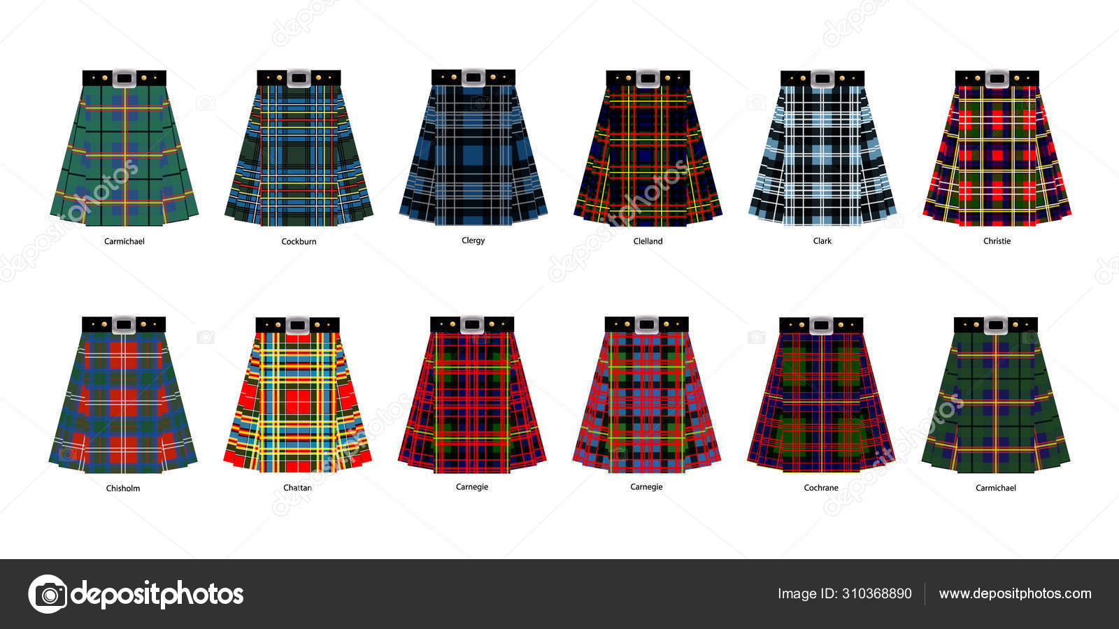 clark clan tartan kilt