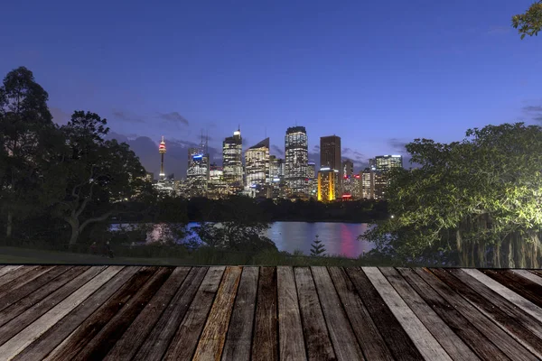 悉尼市的夜空 — 图库照片