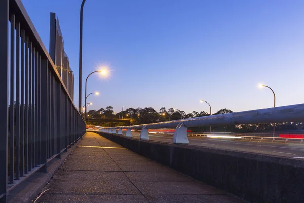 Tráfico Carretera Arterial Sydney Australia Por Noche — Foto de Stock