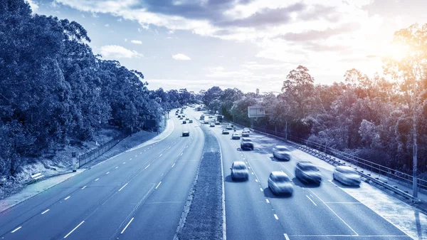 Sidney Avustralya Atardamar Yolunda Trafik Vardı — Stok fotoğraf