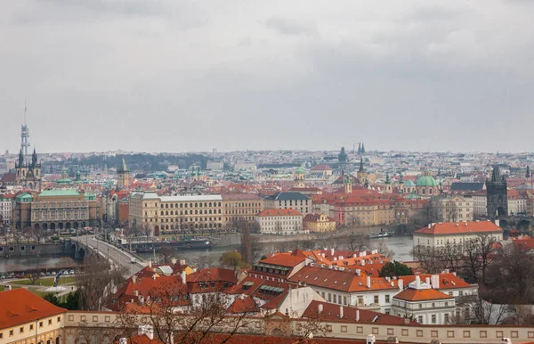 Blick Auf Prag Auf Der Karlsbrücke Von Der Prager Burg — Stockfoto