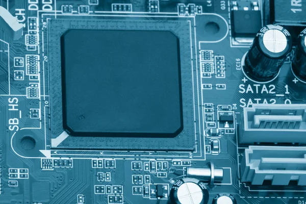 Elektronische Componenten Zijn Gemonteerd Het Apparaat Bestuur Chips Dioden Condensatoren — Stockfoto
