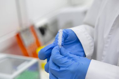 laboratuarda yakın çekim Limited derinlik-in tarla çalışan bilim adamı