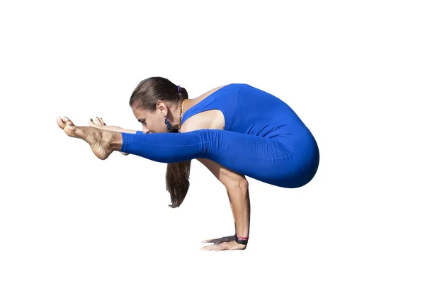 Pratik Yoga Iki Güzel Genç Kadın Sakinlik Sakin Mutluluk Isolated — Stok fotoğraf