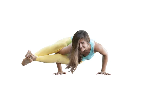 Wunderschöne Junge Frau Praktiziert Yoga Ruhe Und Entspannung Weibliches Glückskonzept — Stockfoto