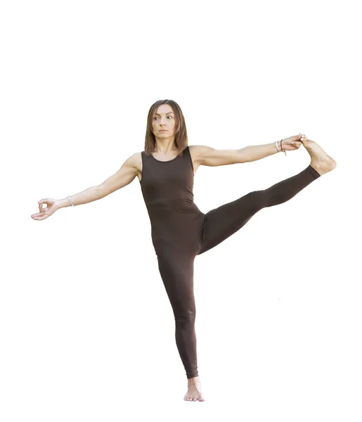 Hermosa Joven Practicando Yoga Tranquilidad Relax Concepto Felicidad Femenina Imagen — Foto de Stock