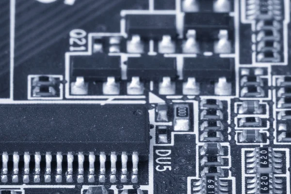 Elektroniska Komponenter Monterade Enhet Board Marker Dioder Kondensatorer Drosslar Tonas — Stockfoto