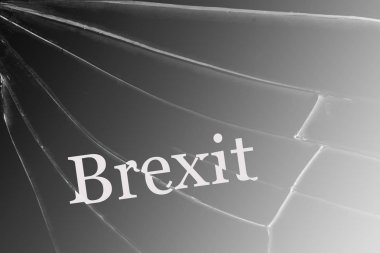 Metinler Brexit kırık cam. Avrupa Birliği'nin arka plan İngiltere çıkışından kavramı