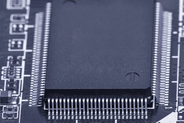 Elektroniska Komponenter Monterade Enhet Board Marker Dioder Kondensatorer Drosslar Tonas — Stockfoto