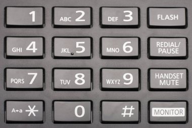 dikdörtgen düğmeleri ile telefon tuş takımı Kapat