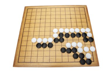 Danışma Kurulu oyun gitmek ve siyah ve beyaz kemikler için. Geleneksel Asya Strateji Kurulu oyunu.