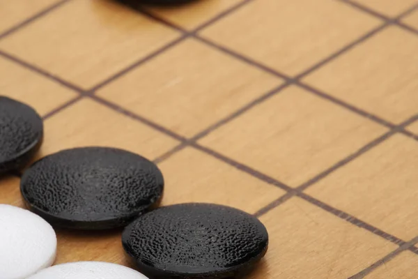 Go Board, traditionelles chinesisches Strategie-Brettspiel.Spiel Gehirntraining — Stockfoto