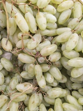 Yakın çekim güneş-olgunlaştırılmış yeşil ve sarı üzüm