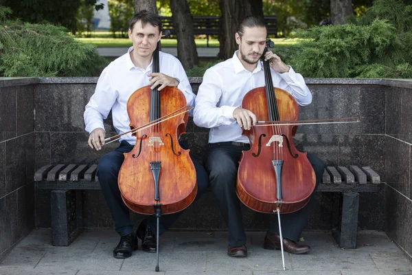 Música clássica jogador de violoncelo profissional desempenho solo, mãos de perto, pessoa irreconhecível — Fotografia de Stock