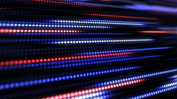 Red, Blue and white abstract technology background with animation slow motion of little light dot stripes. Motion waving glowing d-focused little ball particles. Abstract creative pop colorful motion.
