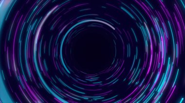Mavi ve mor soyut dairesel radyal çizgiler arka plan. Veri akışı. Fiber optik. Hareket etkisi. Arka plan