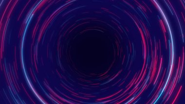 Mavi ve mor soyut dairesel radyal çizgiler arka plan. Veri akışı. Fiber optik. Hareket etkisi. Arka plan