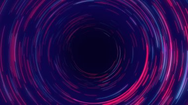 Mavi ve mor soyut dairesel radyal çizgiler arka plan. Veri akışı. Fiber optik. Hareket etkisi. Arka plan