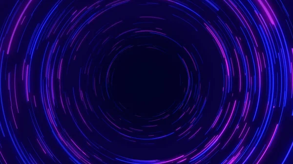 Fondo Líneas Radiales Circulares Abstractas Azules Moradas Flujo Datos Fibra — Foto de Stock