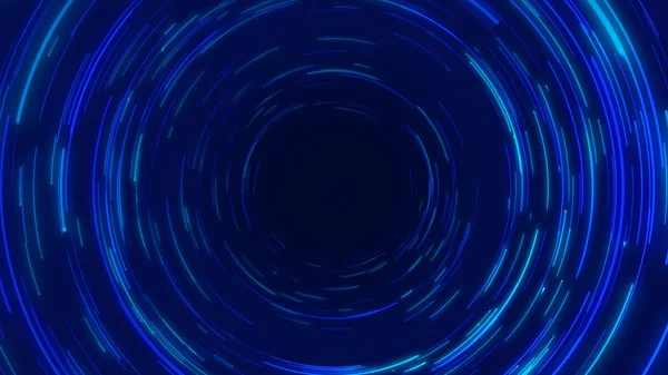 Fondo Líneas Radiales Circulares Abstractas Azules Flujo Datos Fibra Óptica — Foto de Stock