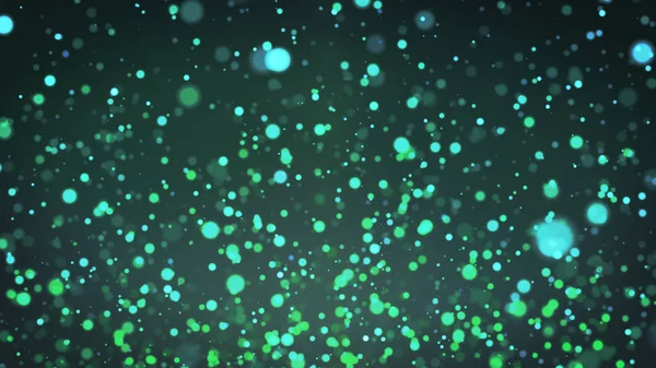 绿色颗粒背景 粉尘颗粒与真正的透镜耀斑 闪光灯 抽象闪光背景 绿色散景背景 — 图库照片