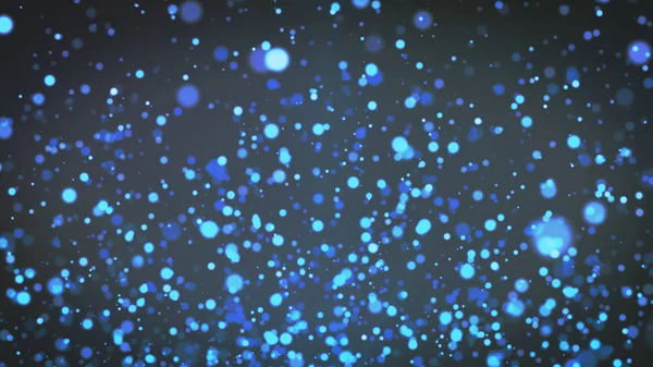 蓝色粒子背景 尘埃粒子与真正的透镜耀斑 闪光灯 抽象闪光背景 蓝色散景背景 — 图库照片