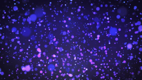 蓝色粒子背景 尘埃粒子与真正的透镜耀斑 闪光灯 抽象闪光背景 蓝色散景背景 — 图库照片