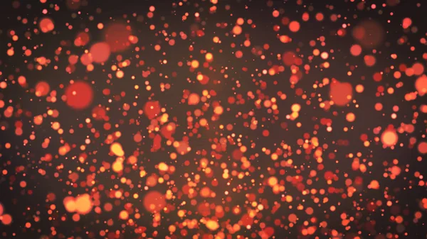 Orange & gold particles background, dust particles with real lens flare. glitter lights. Abstract glitter background, orange bokeh background