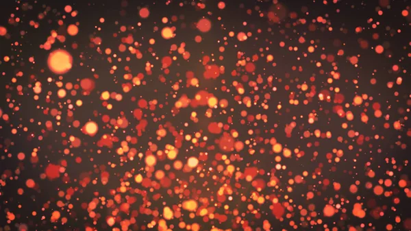 Orange & gold particles background, dust particles with real lens flare. glitter lights. Abstract glitter background, orange bokeh background