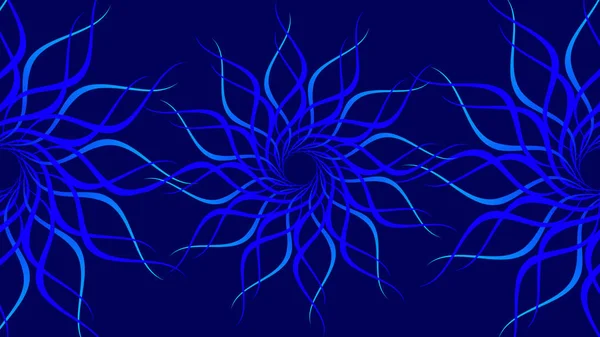 Blau Rotierenden Gemusterten Bunten Spirale Abstrakten Wellen Hintergrund Rotierende Magische — Stockfoto