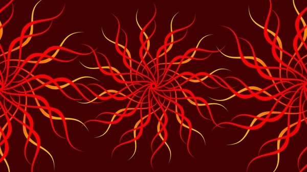 빨간색 꽃무늬 화려한 나선형 마법의 회전합니다 배경입니다 에너지 화려한 이벤트에 — 스톡 사진