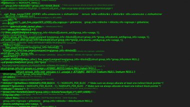 Yeşil ekran hacker kavramı animasyon aksaklık ile kodlama. Programlama kodu hata yazarak. Büyük veri ve Internet siber saldırı. Programlama kod soyut. Blockchain kavramı, bilgisayar dijital kod