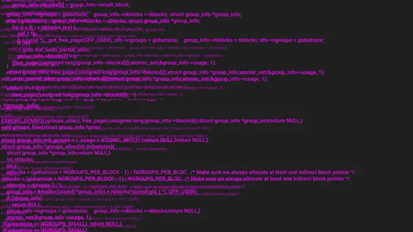 Pink screen coding hacker concept animation with glitch. Programming code typing error. Big data and Internet cyber attack. Programming code abstract. Blockchain concept, computer digital code