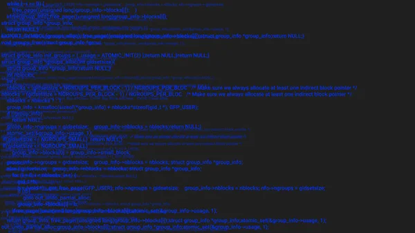 Μπλε Οθόνη Κωδικοποίησης Χάκερ Έννοια Animation Δυσλειτουργία Προγραμματισμός Κώδικα Λάθος — Φωτογραφία Αρχείου