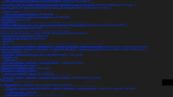 Blue Screen Coding Hacker Konsep Animasi Dengan Glitch Kesalahan Mengetik — Stok Foto