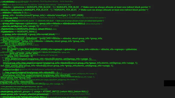 Grön Skärm Kodning Hacker Concept Animation Med Glitch Programmering Kod — Stockfoto