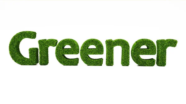 Render Yapılmış Yeşil Çimen Yeşil Kelime Dünya Kavramı Kaydetmek — Stok fotoğraf