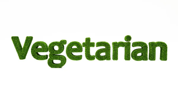 Representación Palabra Vegetariana Hecha Hierba Verde Salvar Concepto Tierra —  Fotos de Stock